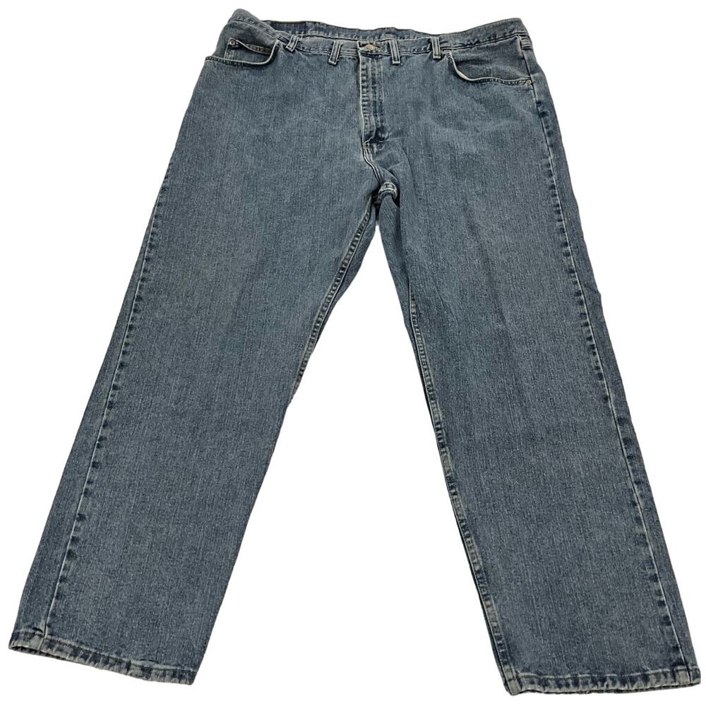 Wrangler 44 X 32 Men's Authentic Work Jeans Pants Light Wash RN130273